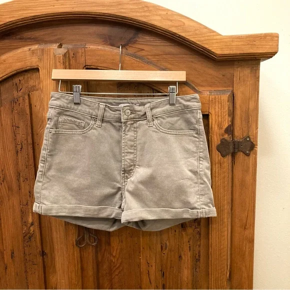 Taupe High Rise Shorts - Picture 1 of 8